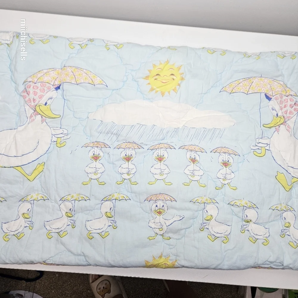 Vintage Baby Crib Blanket/duvet 1960s Print